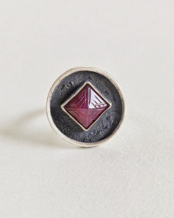 Secrets of the Pyramid Carved Tourmaline Ring